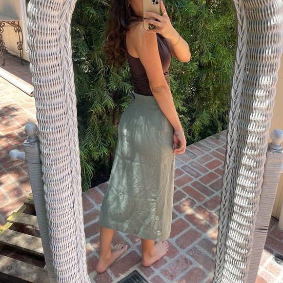 Vtg jones New York green wool pencil skirt sz 8 - Picture 4 of 6